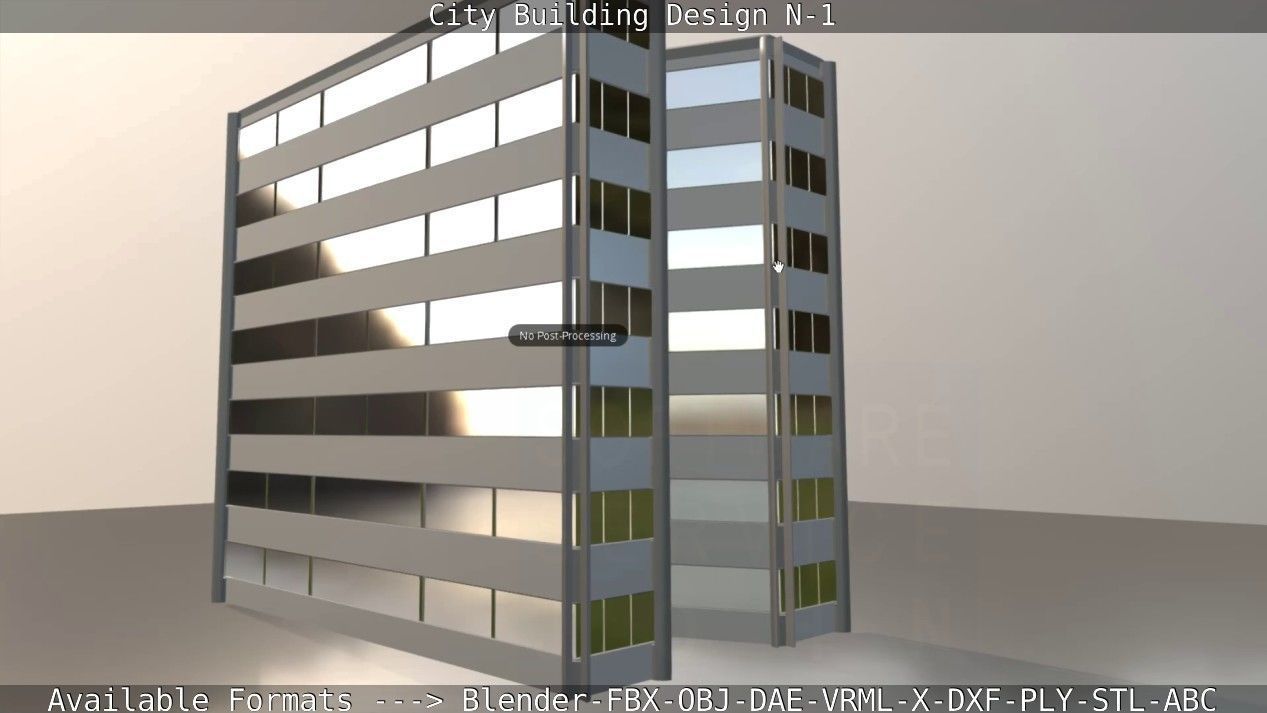 City Building Design N-1 Low-poly 3D model_94