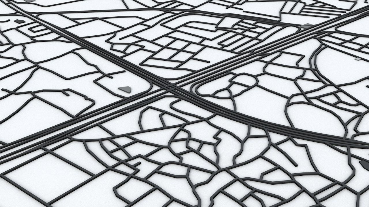 Medina Road Network and Streets 3D model_4