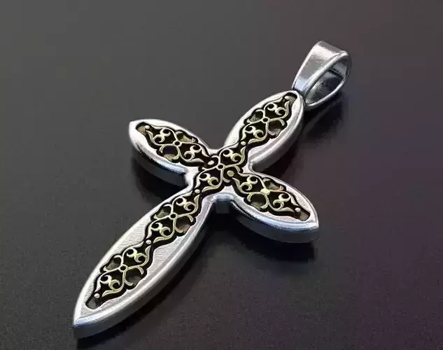 Elegant stylish cross with patterns 417