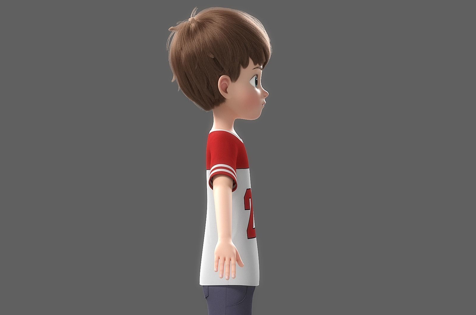 Cartoon Boy Rigged 3D model_18