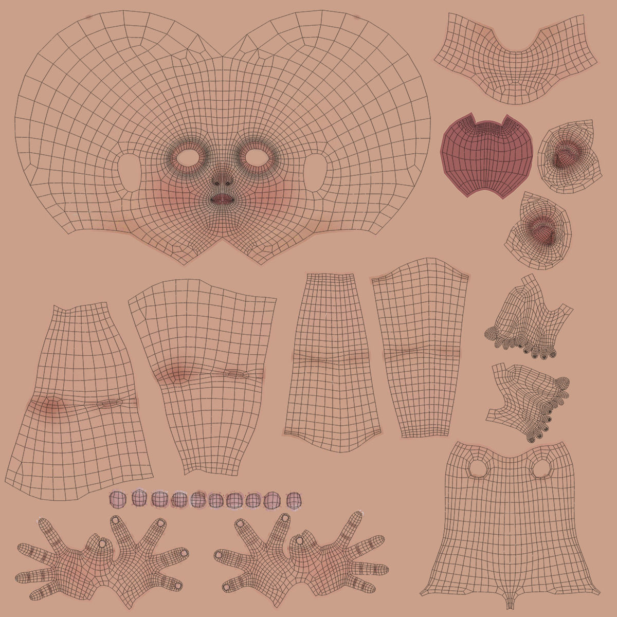 Cartoon Boy Rigged 3D model_55