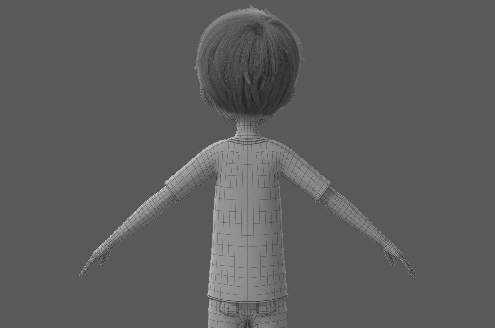 Cartoon Boy Rigged 3D model_41