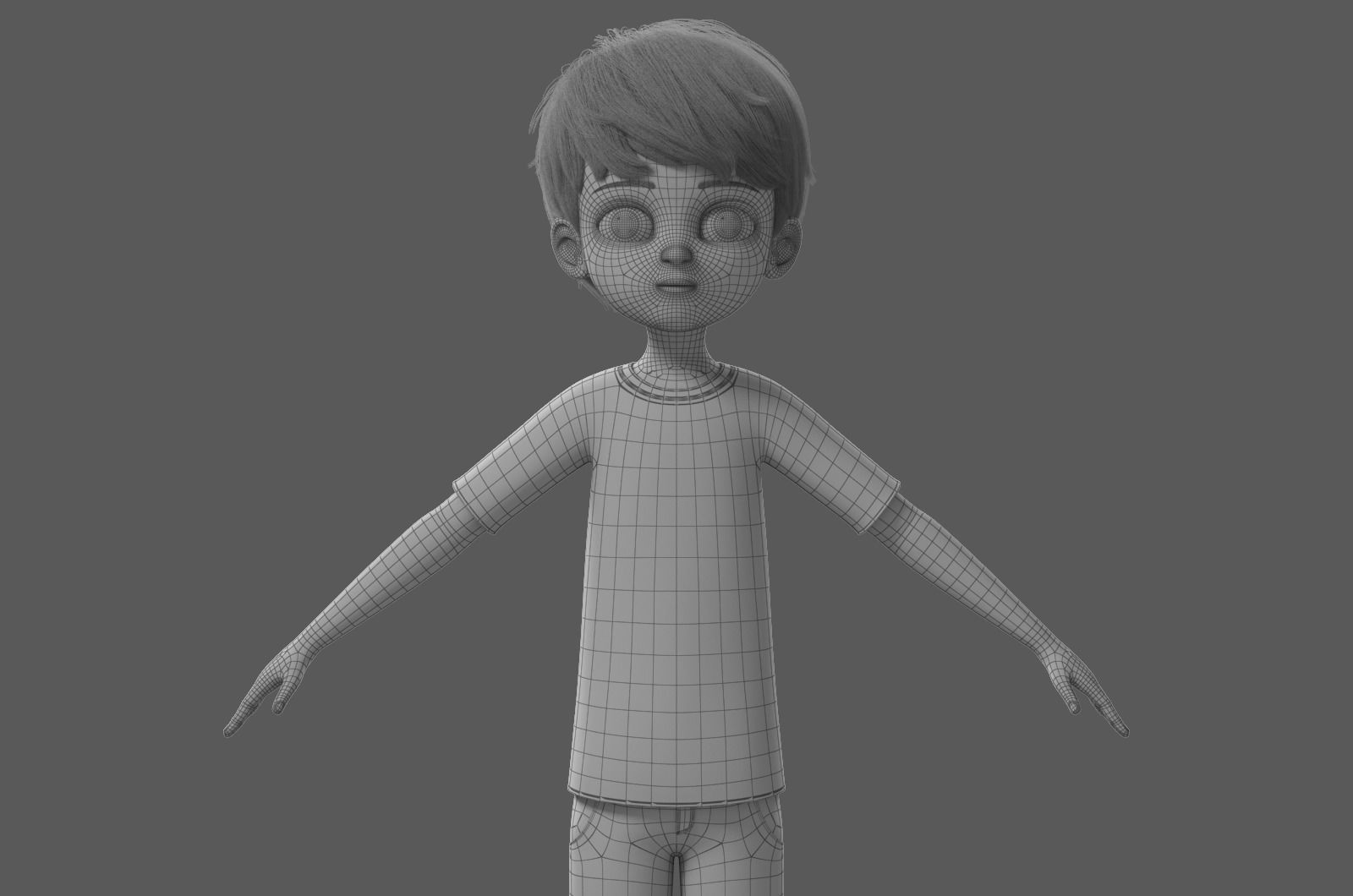 Cartoon Boy Rigged 3D model_43