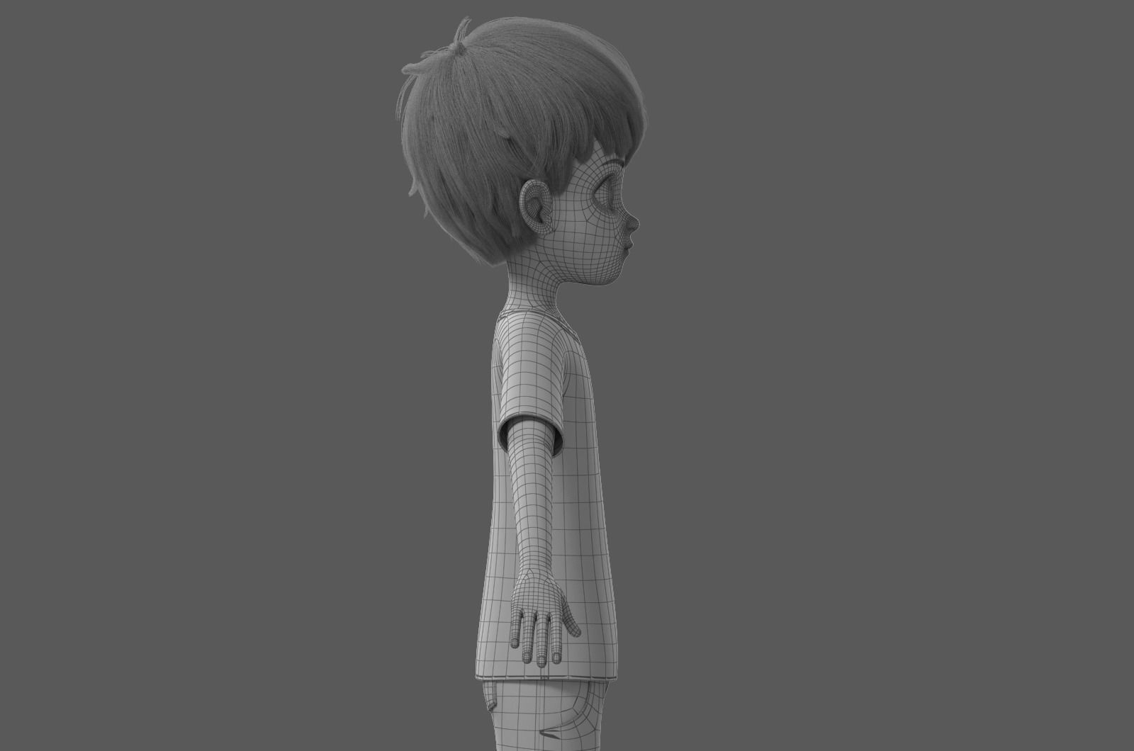 Cartoon Boy Rigged 3D model_44