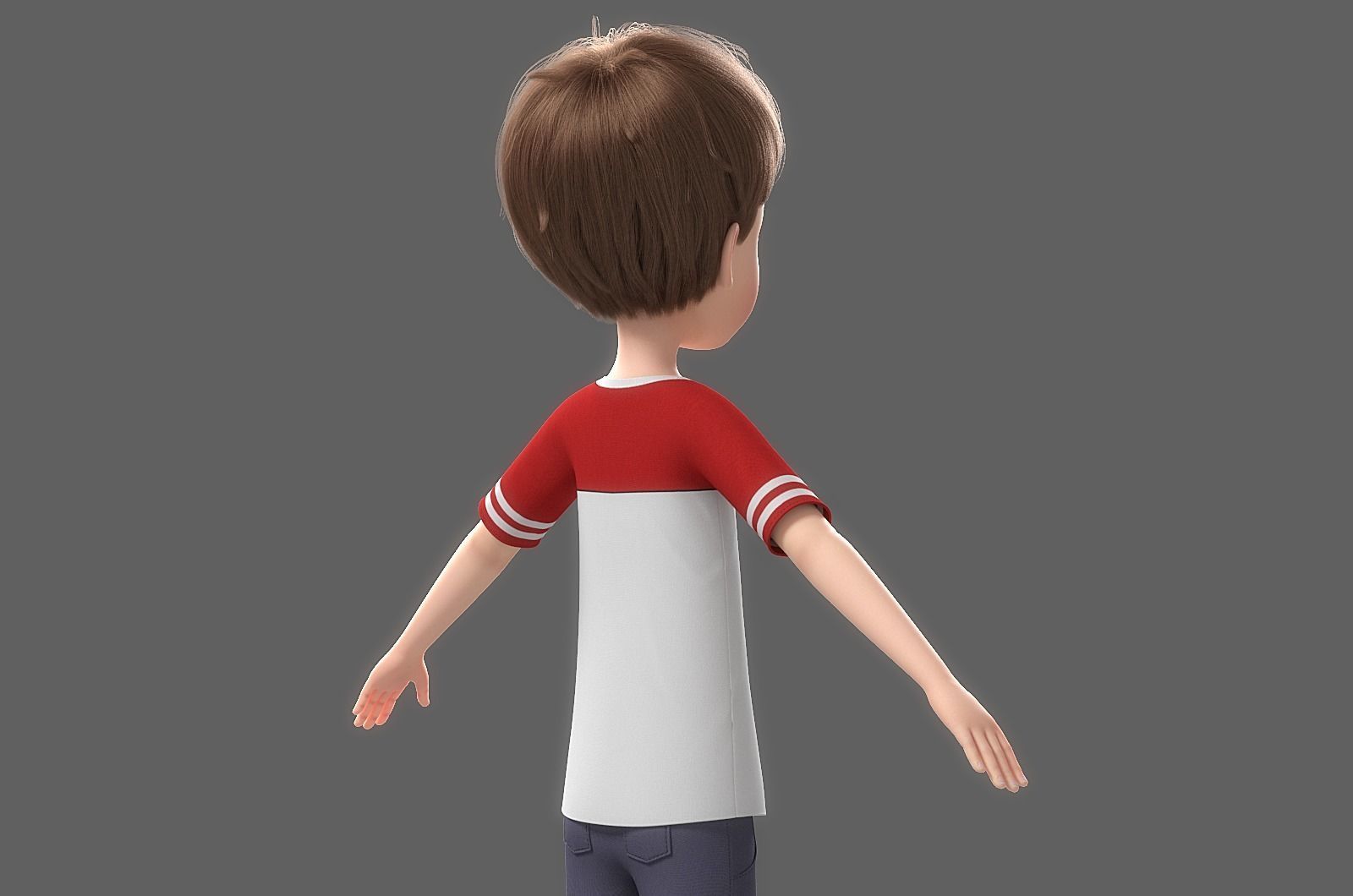 Cartoon Boy Rigged 3D model_21