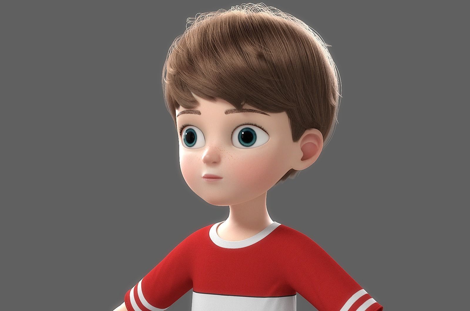 Cartoon Boy Rigged 3D model_7