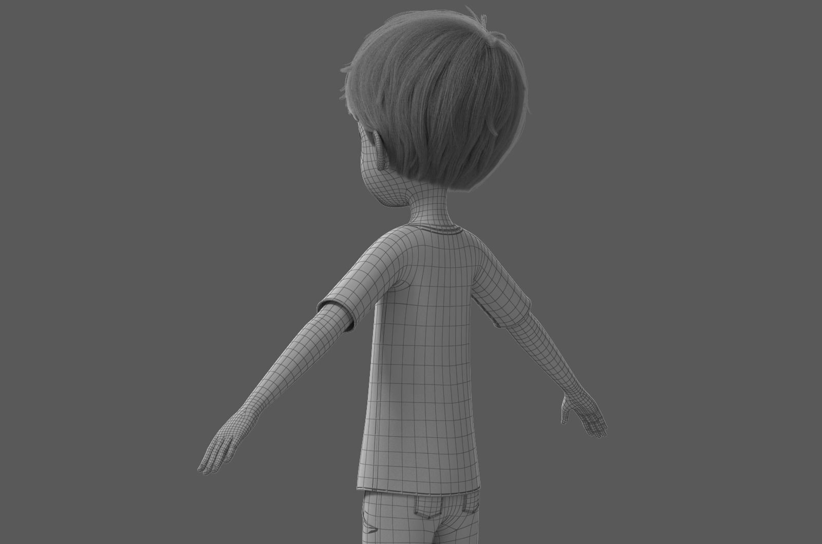 Cartoon Boy Rigged 3D model_42