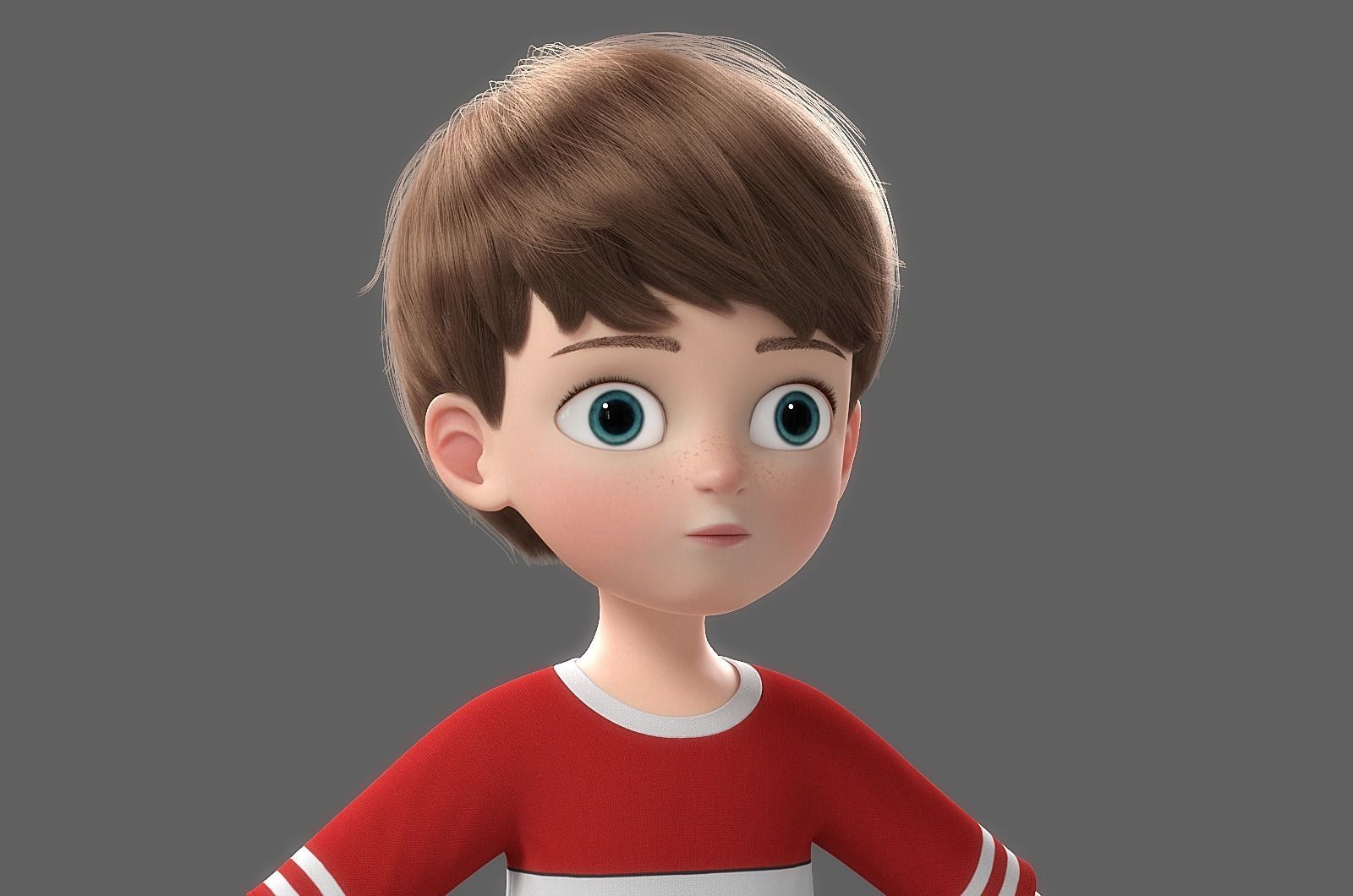 Cartoon Boy Rigged 3D model_13