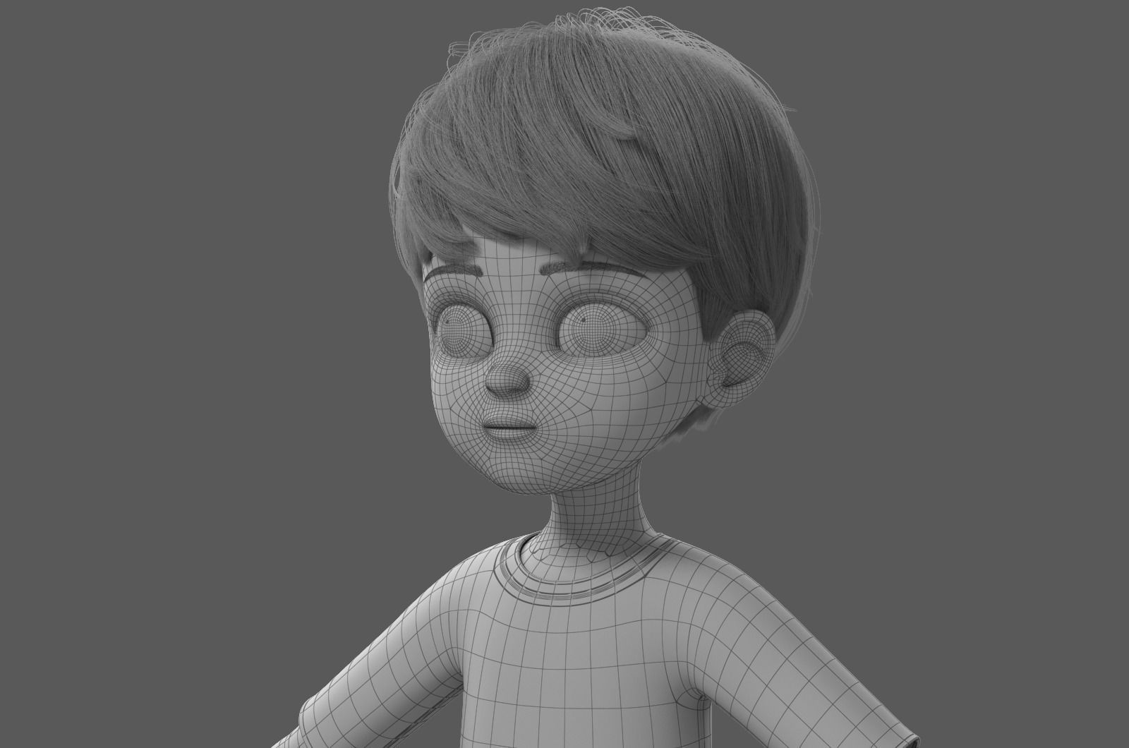 Cartoon Boy Rigged 3D model_37