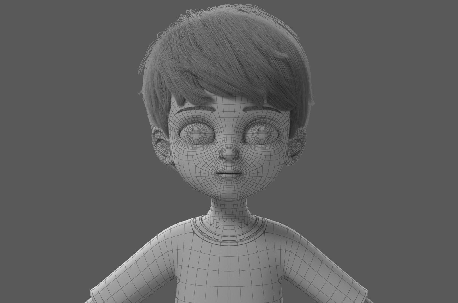 Cartoon Boy Rigged 3D model_40