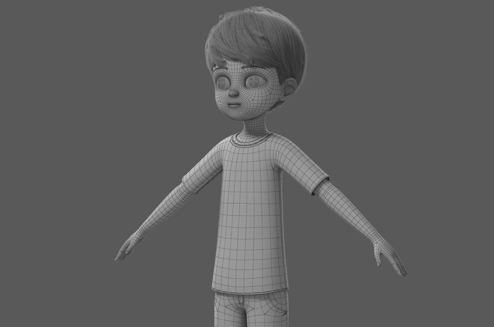 Cartoon Boy Rigged 3D model_45