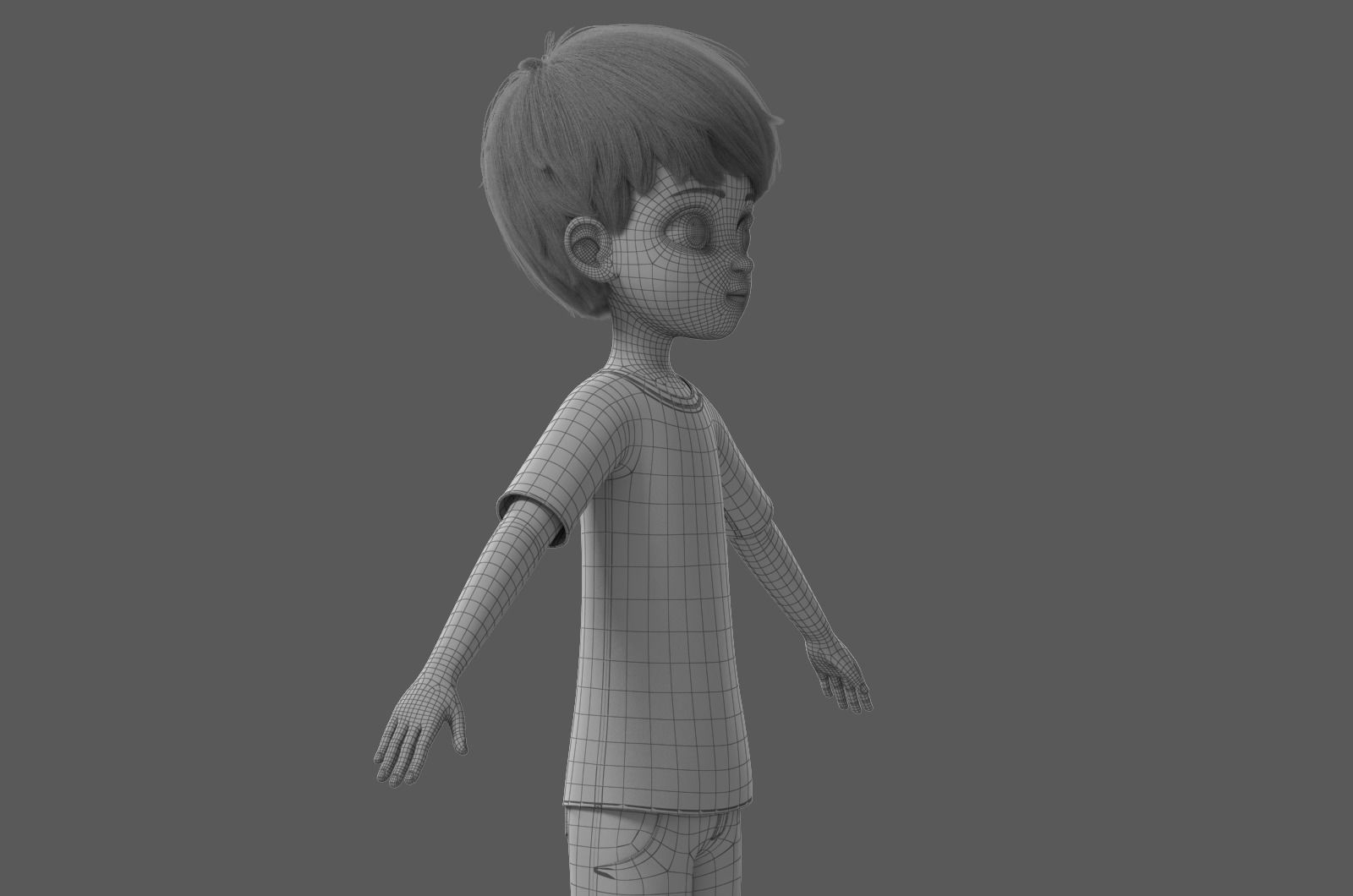 Cartoon Boy Rigged 3D model_46