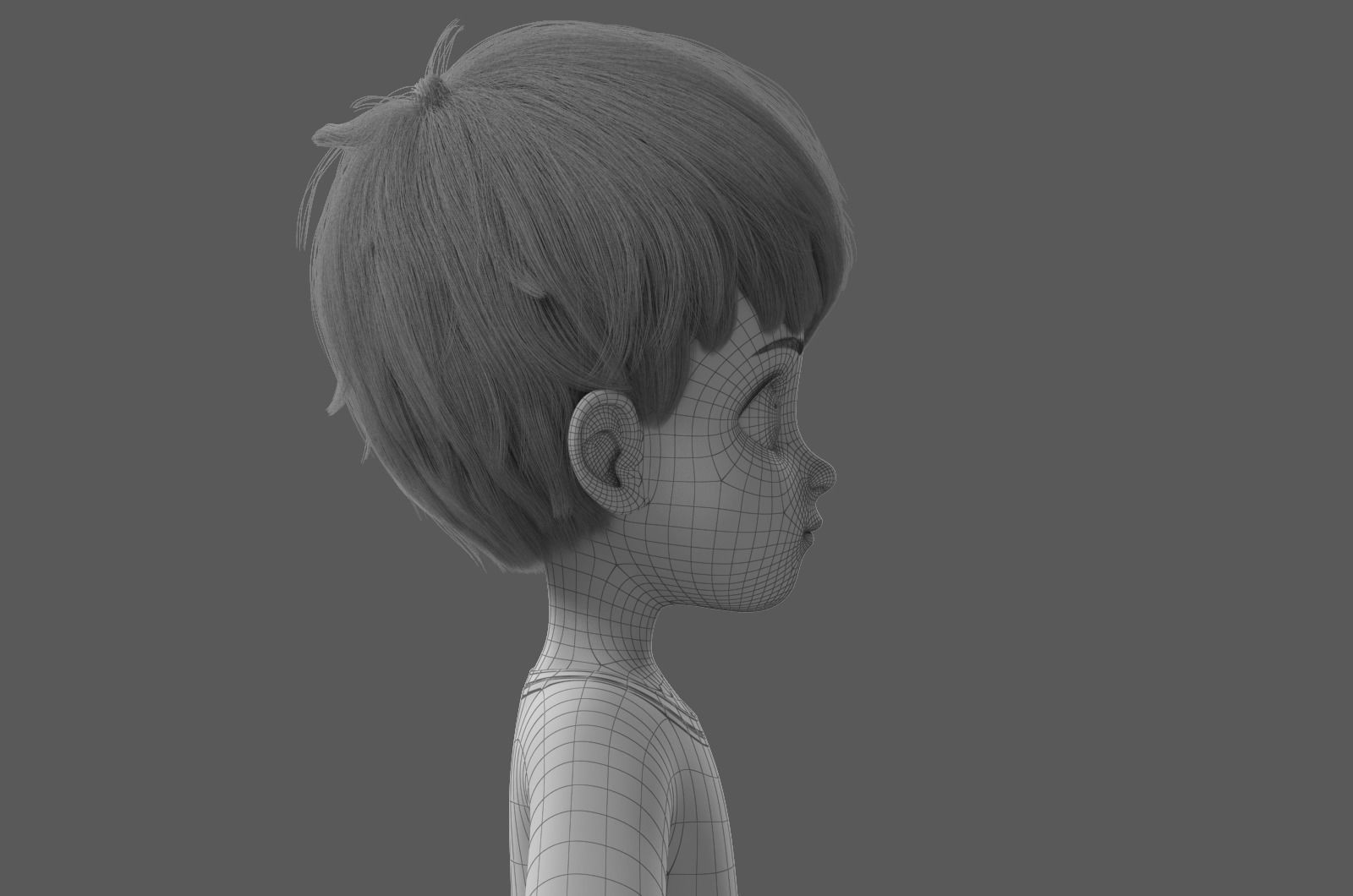 Cartoon Boy Rigged 3D model_35