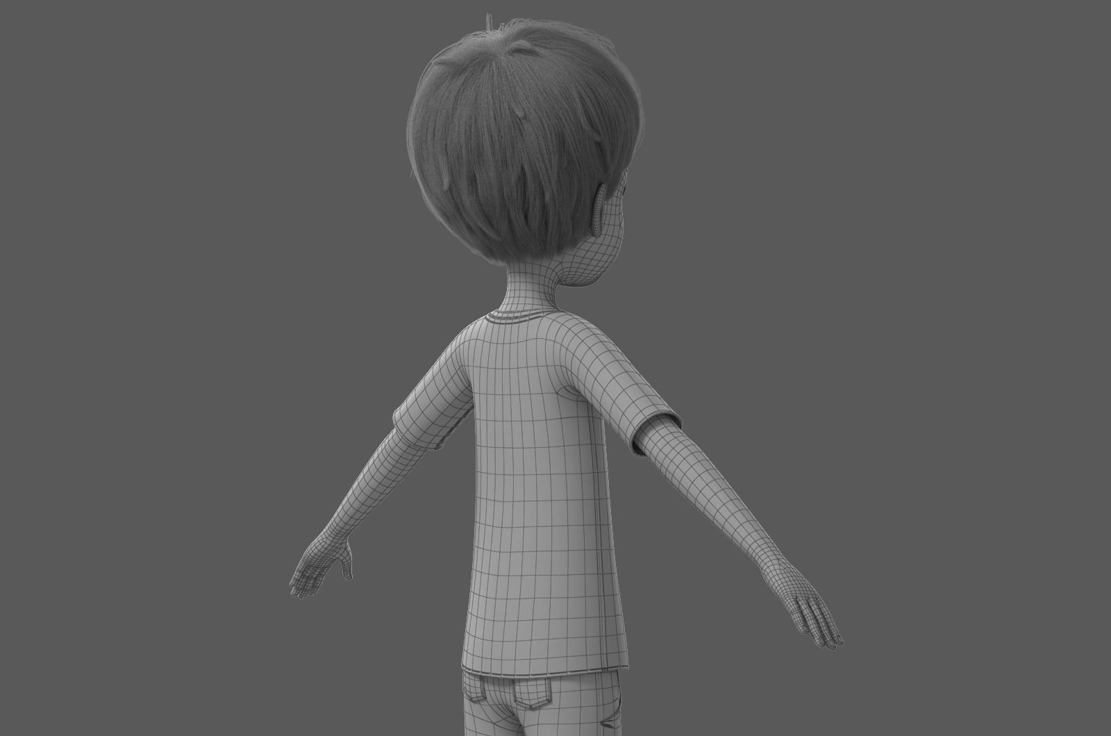 Cartoon Boy Rigged 3D model_47