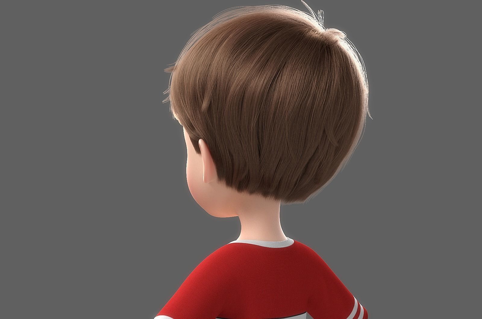 Cartoon Boy Rigged 3D model_9