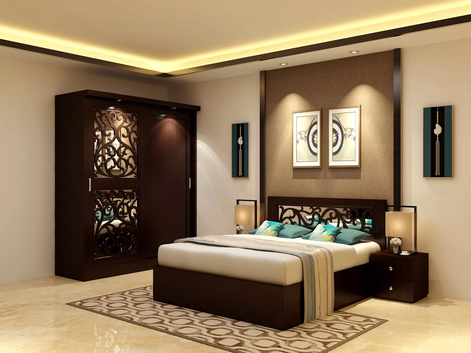 Bedroom Design 3D model_0