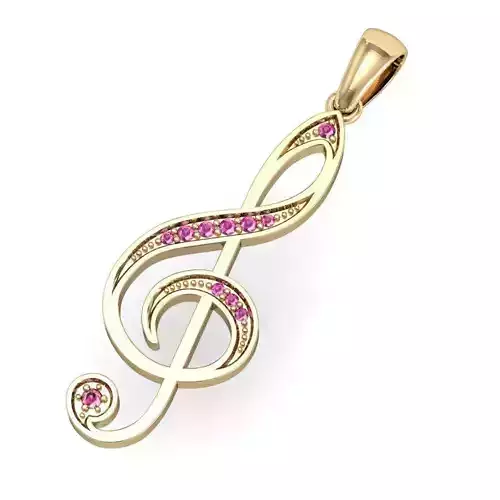  beautyful pendant treble clef