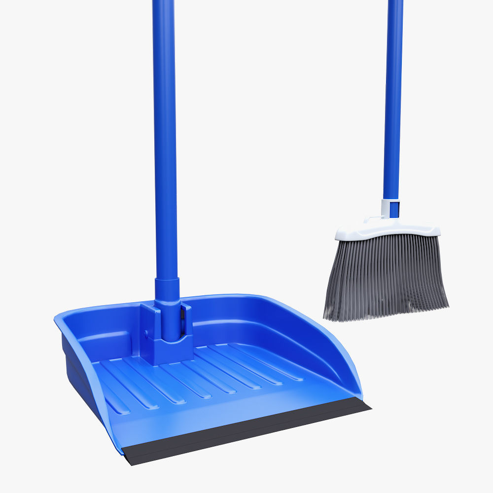 Broom Dustpan Set 3D model_2