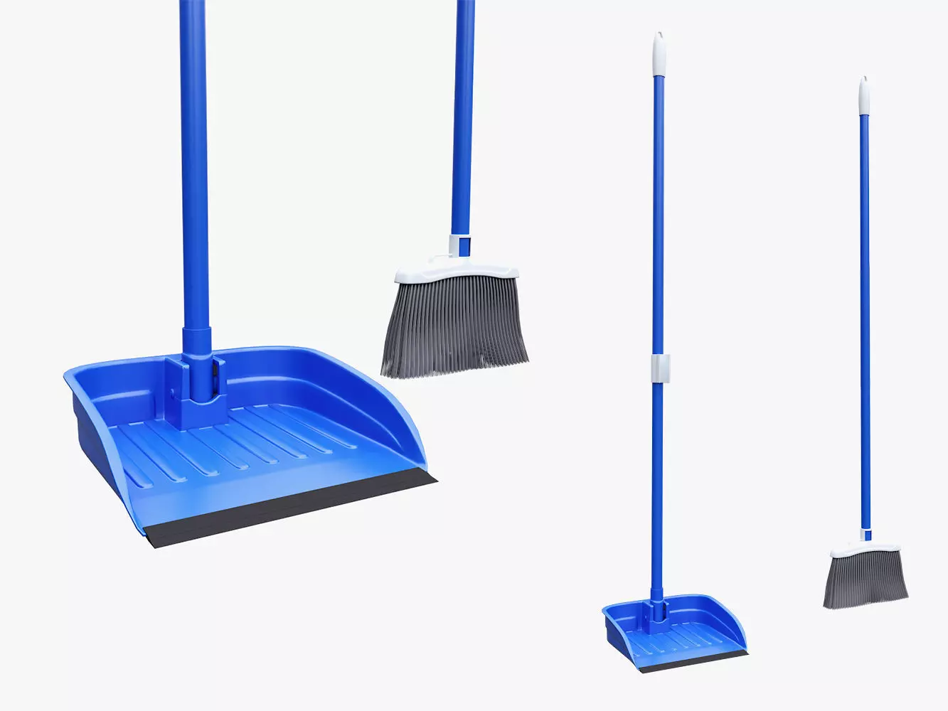 Broom Dustpan Set 3D model_0