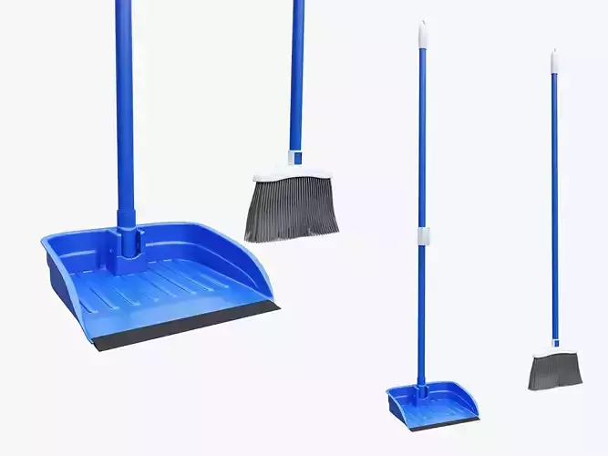 Broom Dustpan Set 3D model