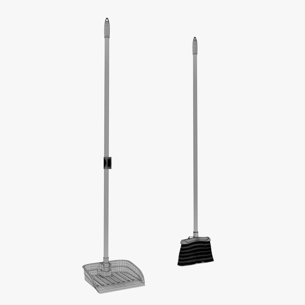 Broom Dustpan Set 3D model_4