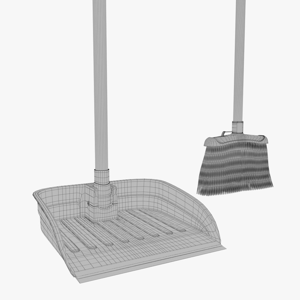 Broom Dustpan Set 3D model_5