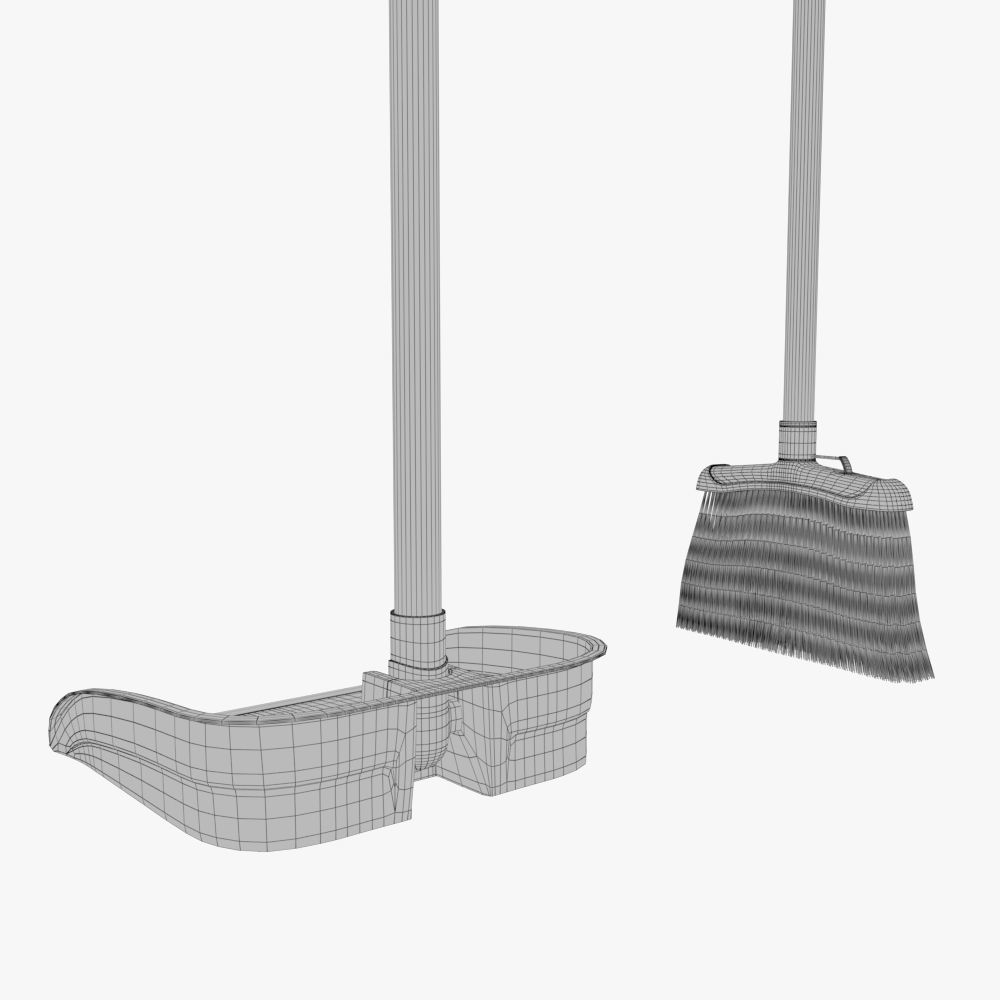 Broom Dustpan Set 3D model_6