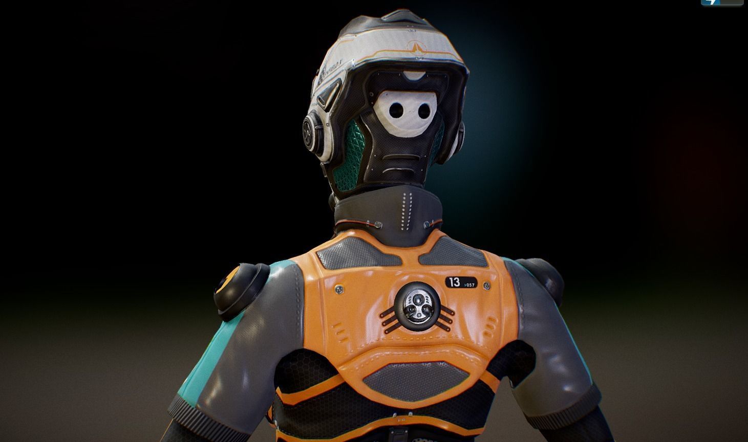 Sci-Fi Pilot - Ashley Low-poly 3D model_10