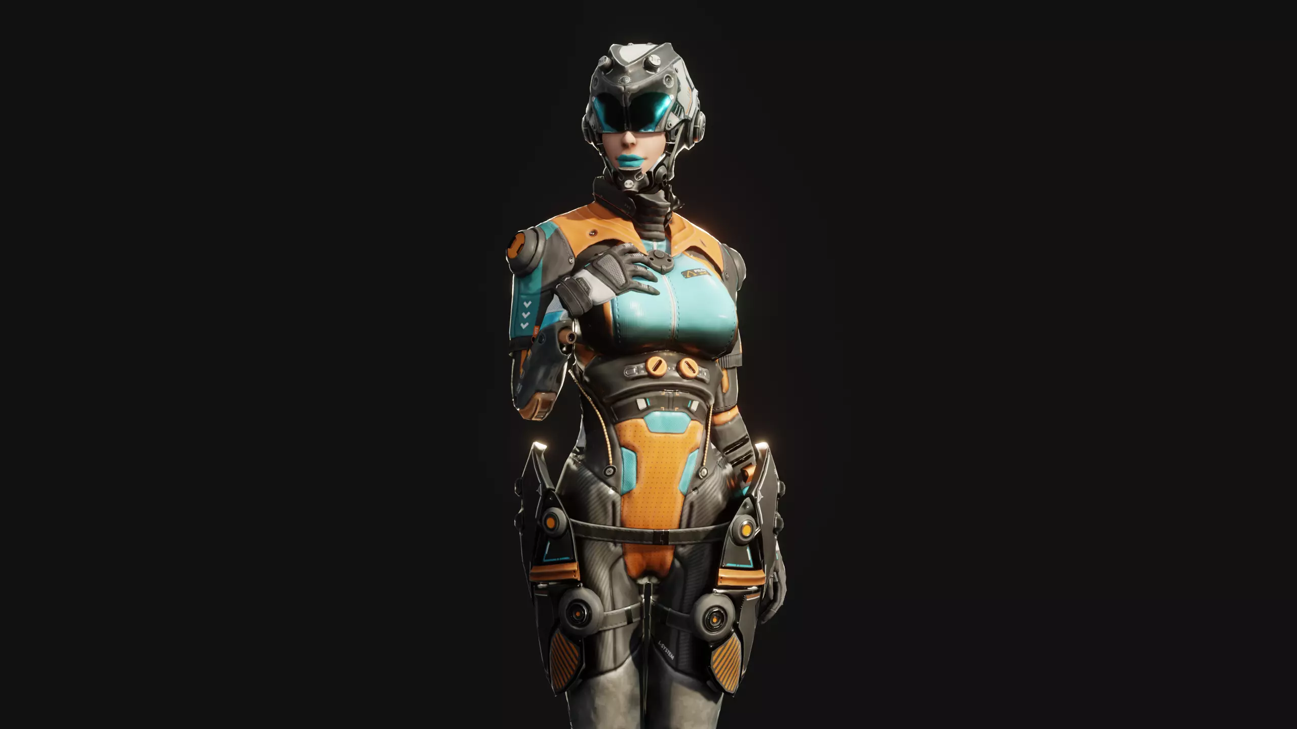 Sci-Fi Pilot - Ashley Low-poly 3D model_0