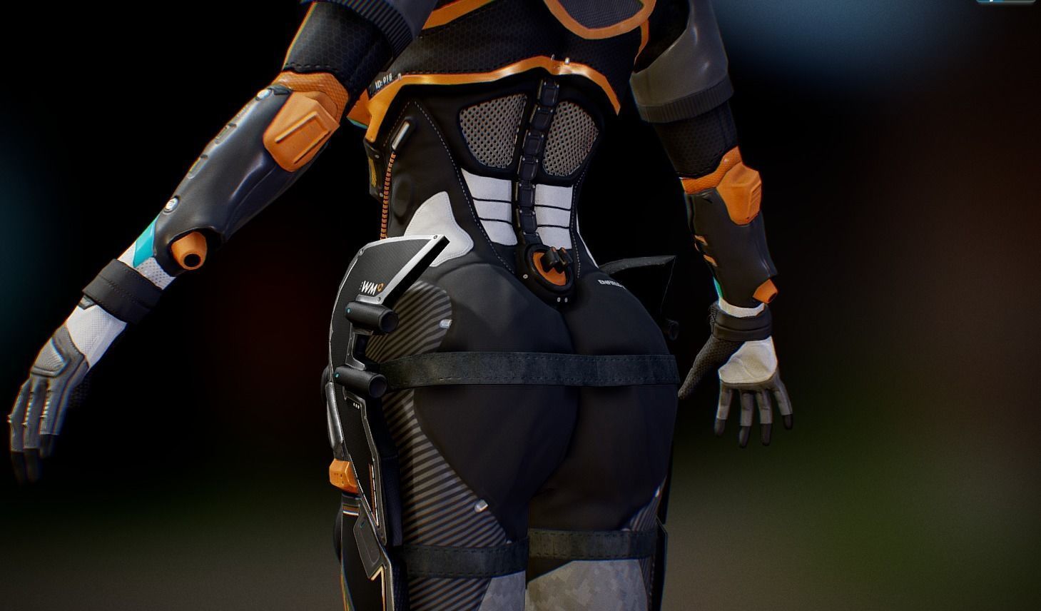 Sci-Fi Pilot - Ashley Low-poly 3D model_13