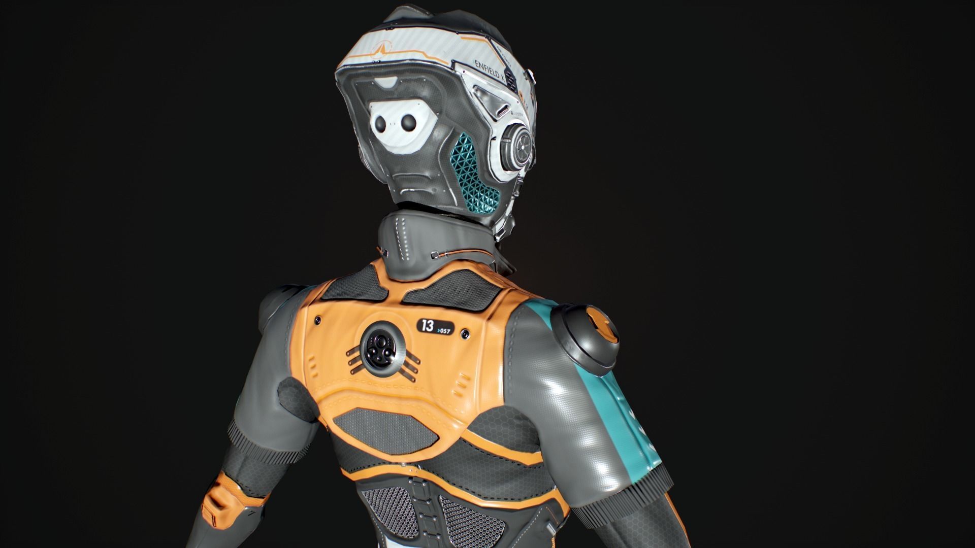 Sci-Fi Pilot - Ashley Low-poly 3D model_9