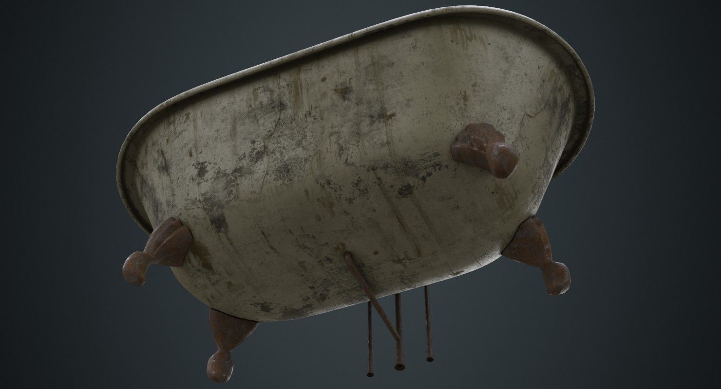 Bath 2B Low-poly 3D model_4