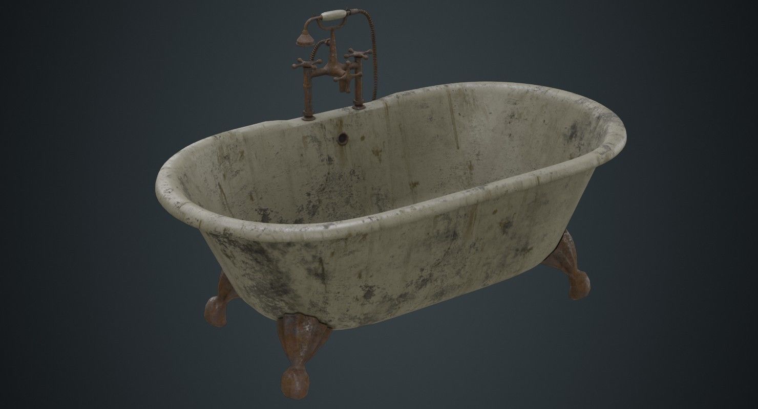 Bath 2B Low-poly 3D model_1