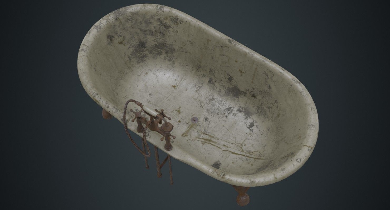 Bath 2B Low-poly 3D model_2