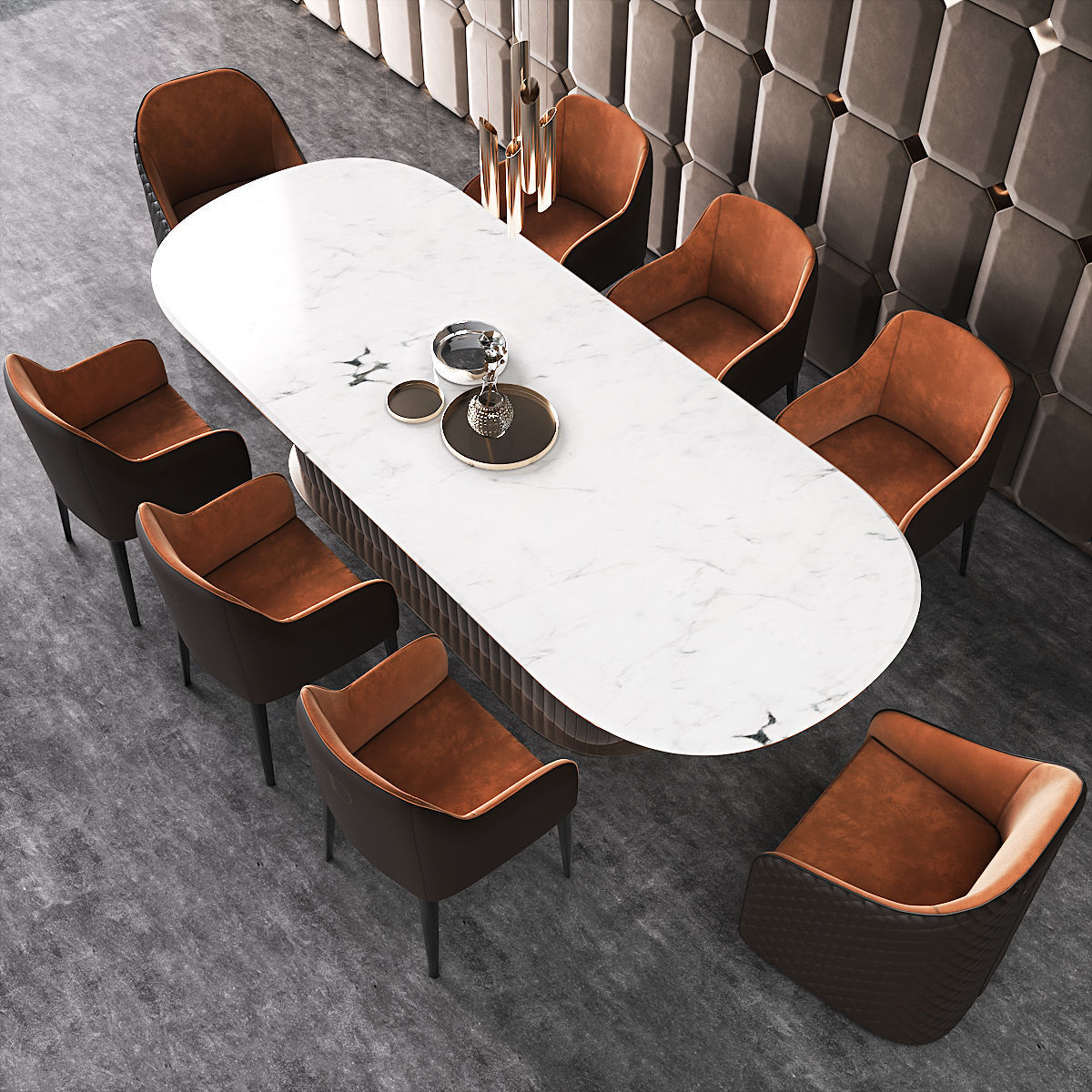 Dining group Daytona by Signorini Coco 3D model_1