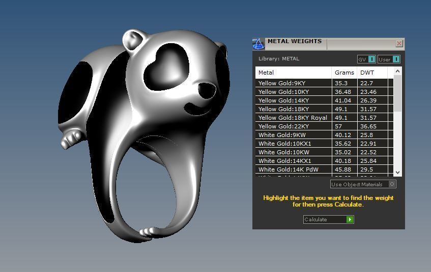 Panda ring  Enamel Nature jewelry Animal jewellery 3dm stl file 3D print model_10