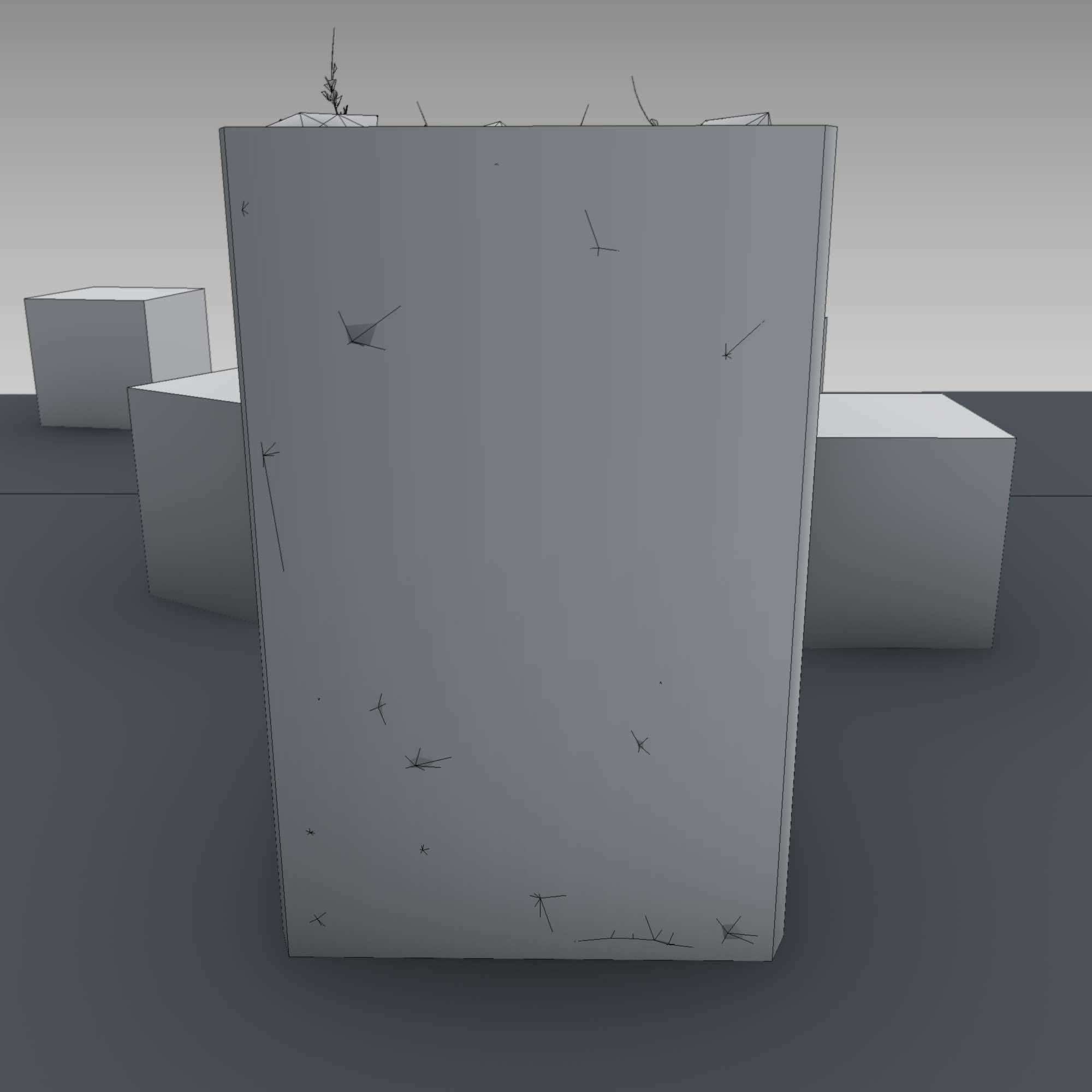 Ivy Vine on Gabion Wall - Version 2 Low-poly 3D model_29