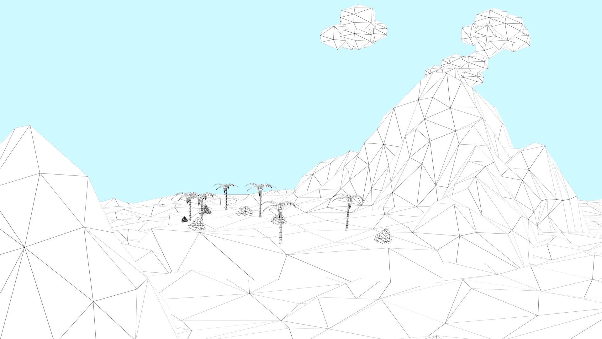 Low Poly Tropical Island Low-poly 3D model_13