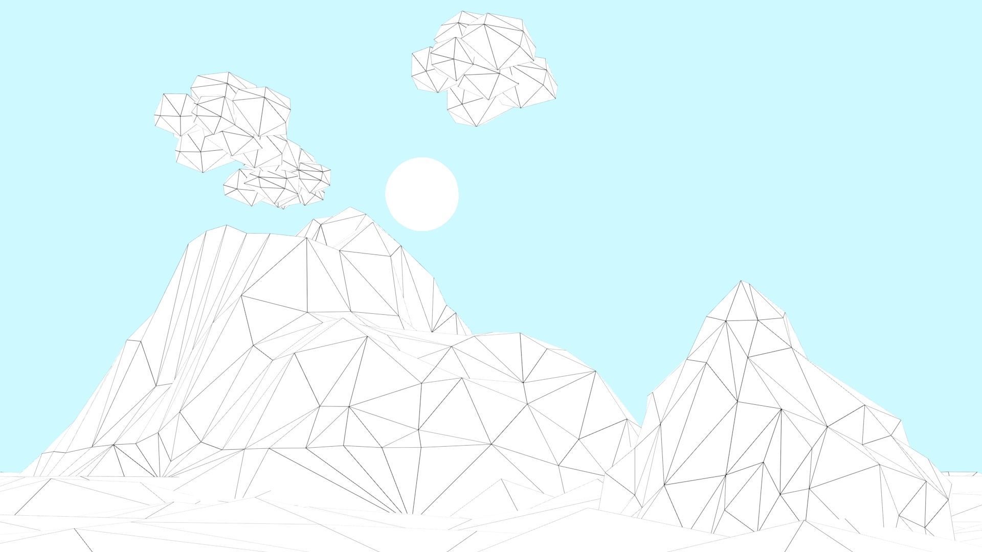 Low Poly Tropical Island Low-poly 3D model_33