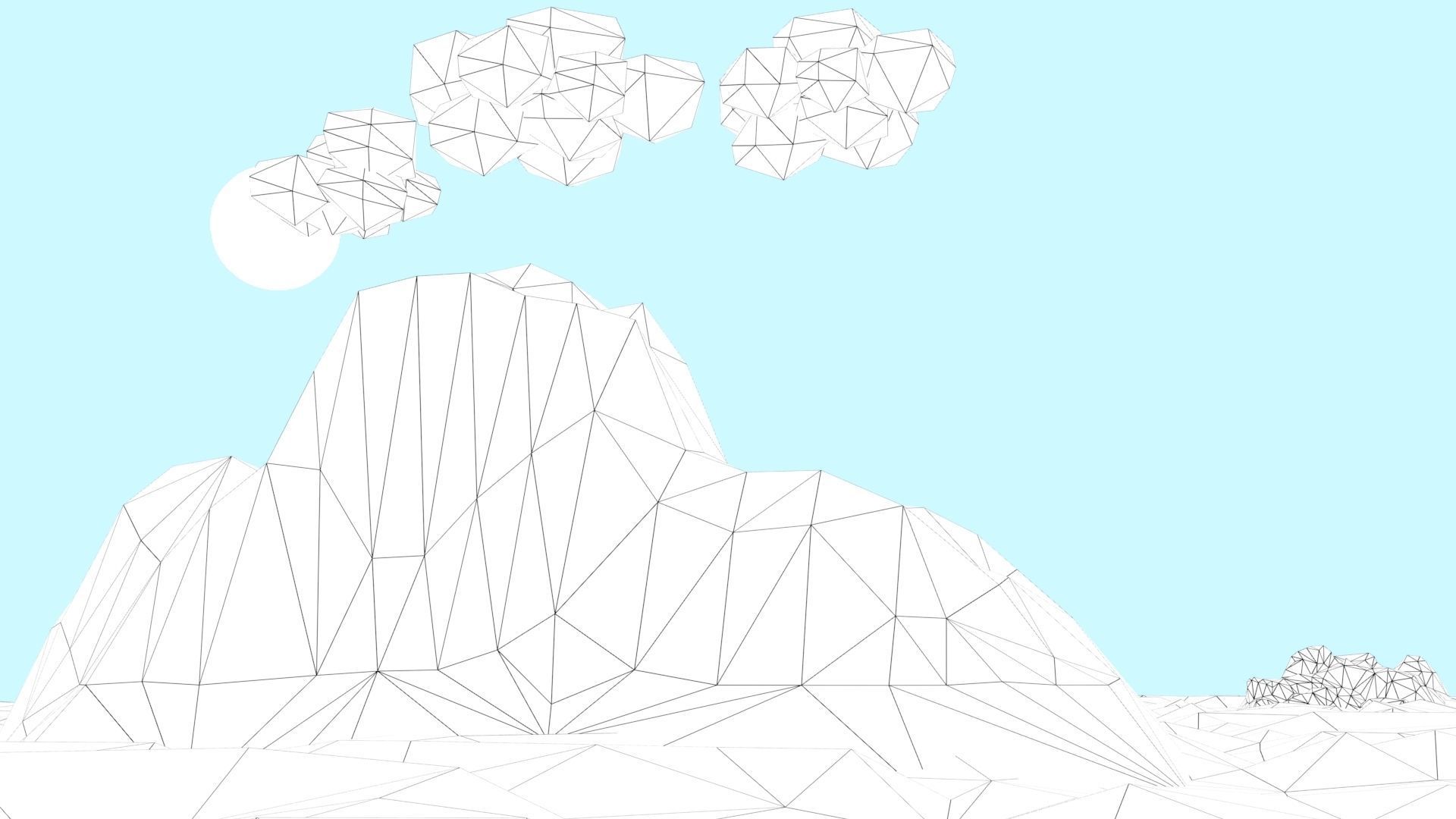 Low Poly Tropical Island Low-poly 3D model_29