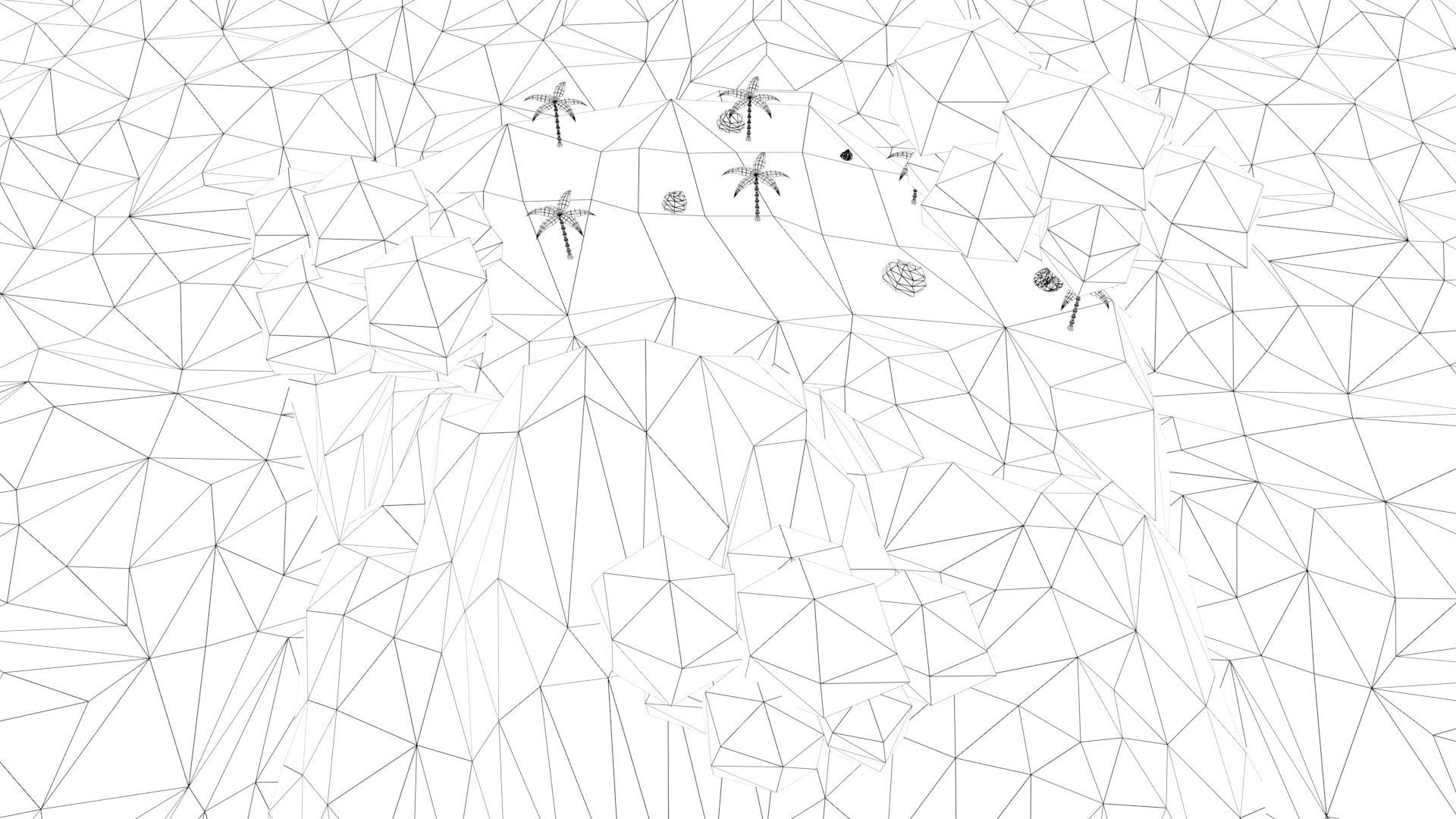 Low Poly Tropical Island Low-poly 3D model_41