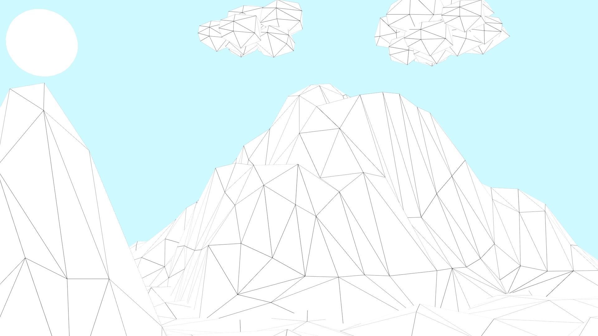 Low Poly Tropical Island Low-poly 3D model_25