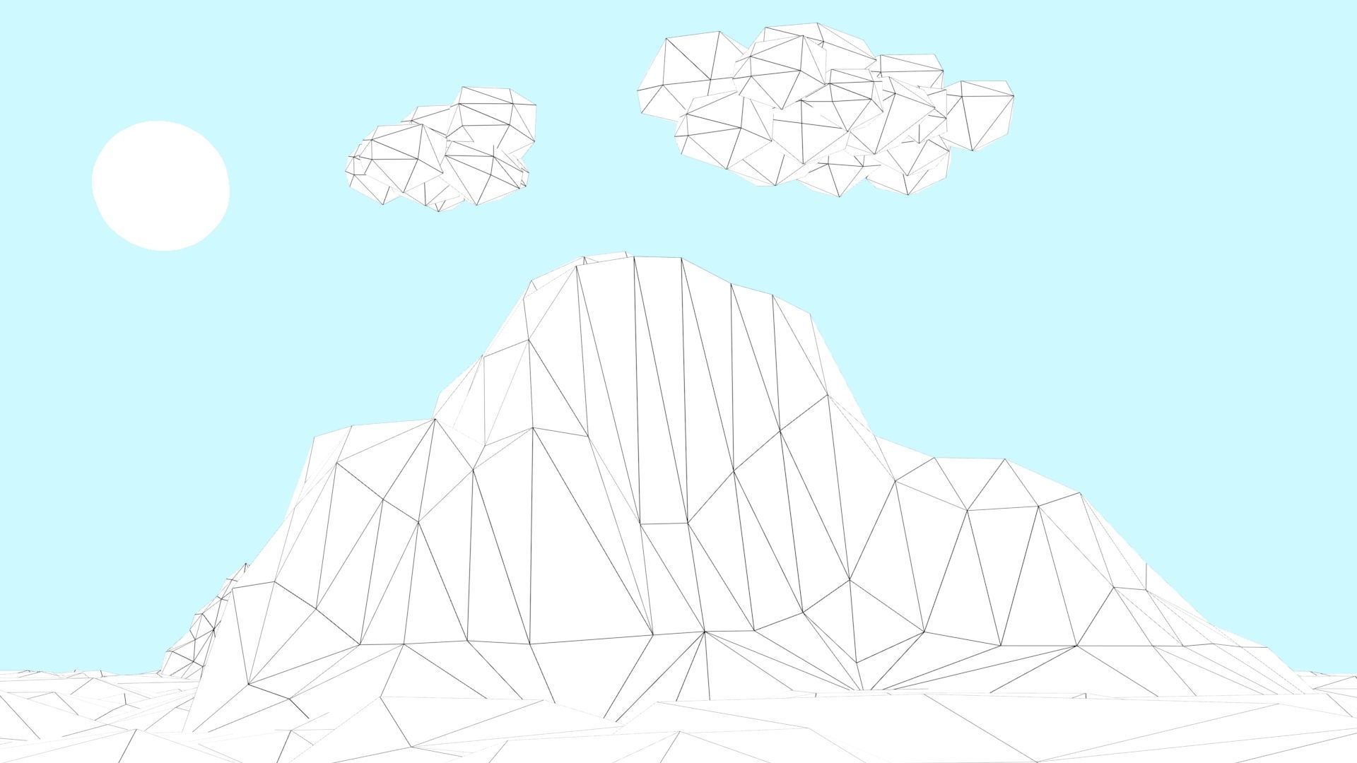 Low Poly Tropical Island Low-poly 3D model_27