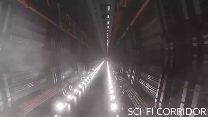 Spaceship Corridor 3D model