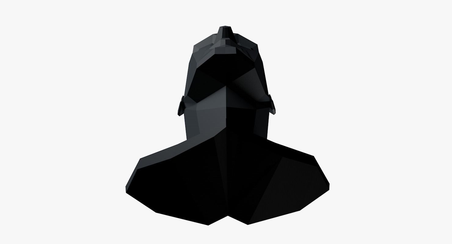 Lowpoly head Low-poly 3D model_10