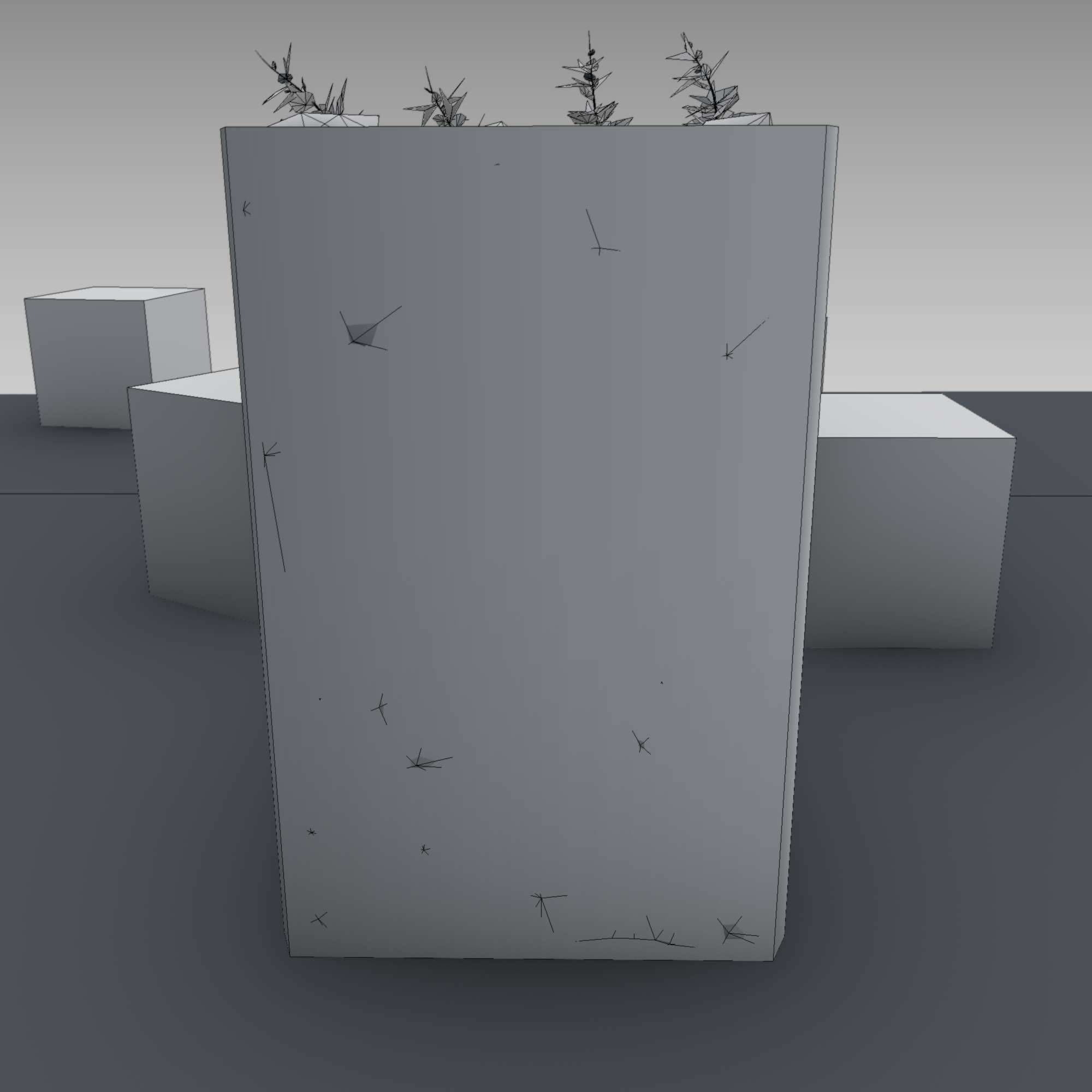 Wild Wine Vine - Autumn - on Gabion Wall - Version 1 Low-poly 3D model_17