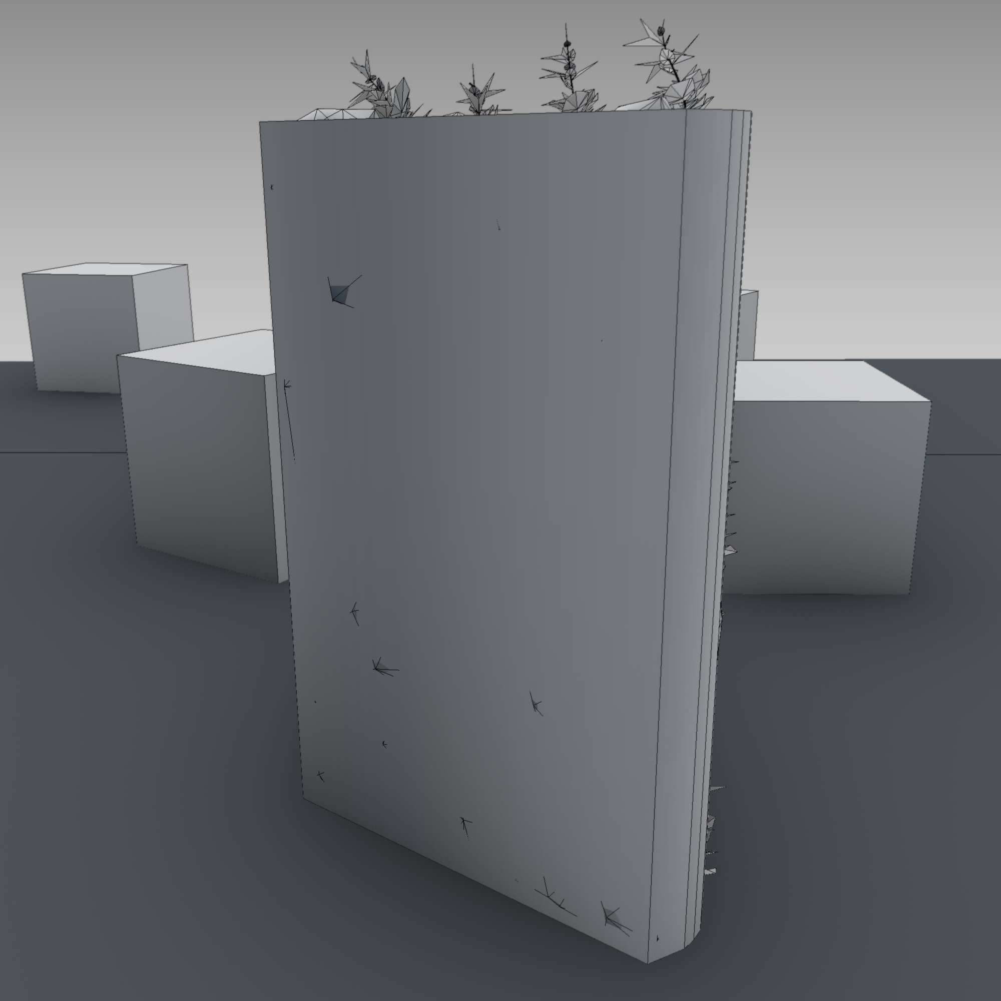 Wild Wine Vine - Autumn - on Gabion Wall - Version 1 Low-poly 3D model_15