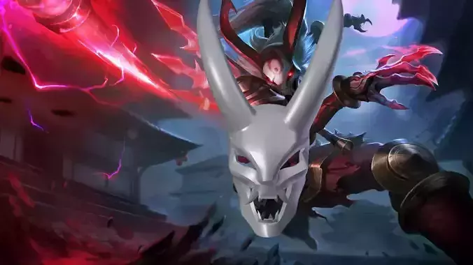 League of Legends Kalista Blood Moon Mask 3D print model