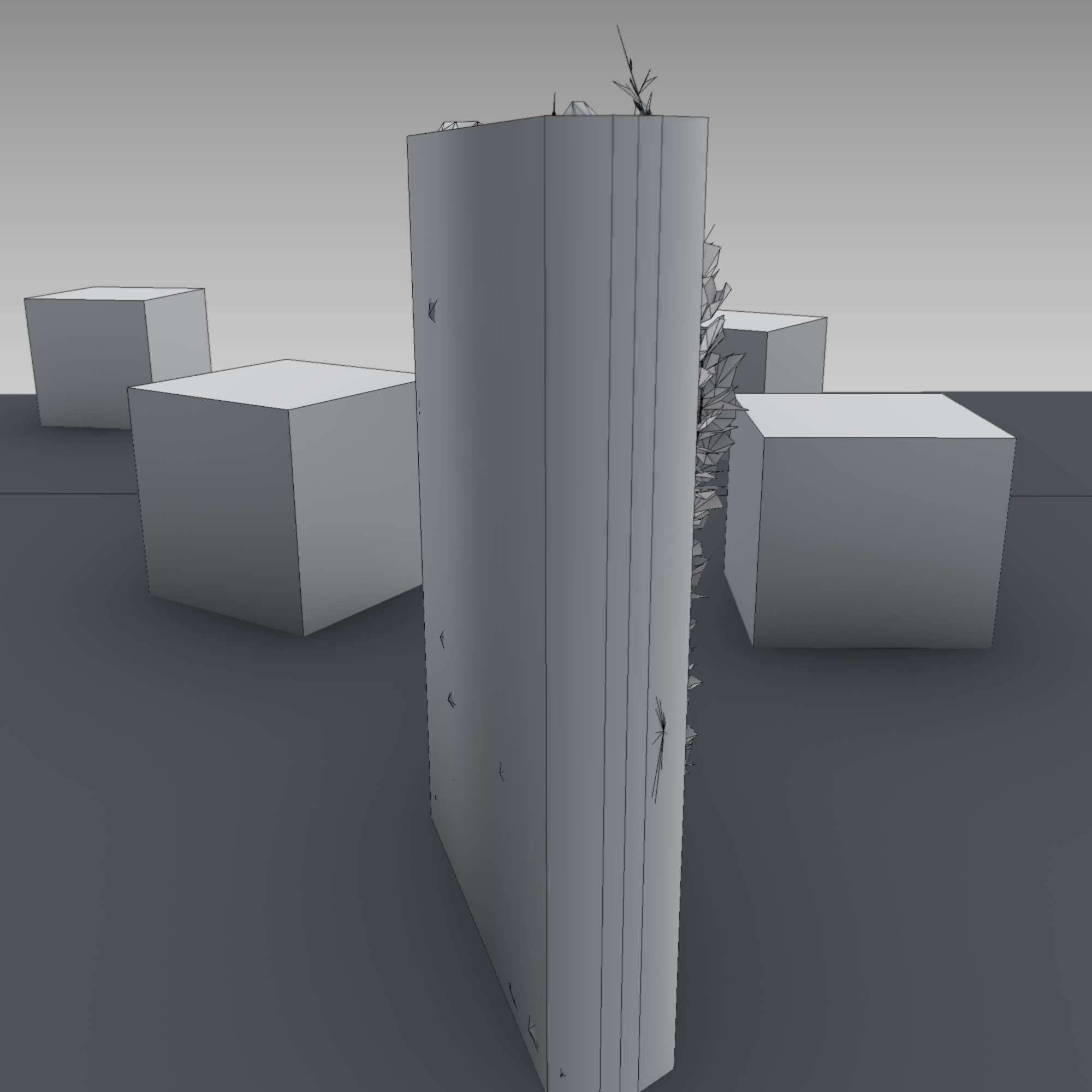 Wild Wine Vine - Autumn - on Gabion Wall - Version 2 Low-poly 3D model_8