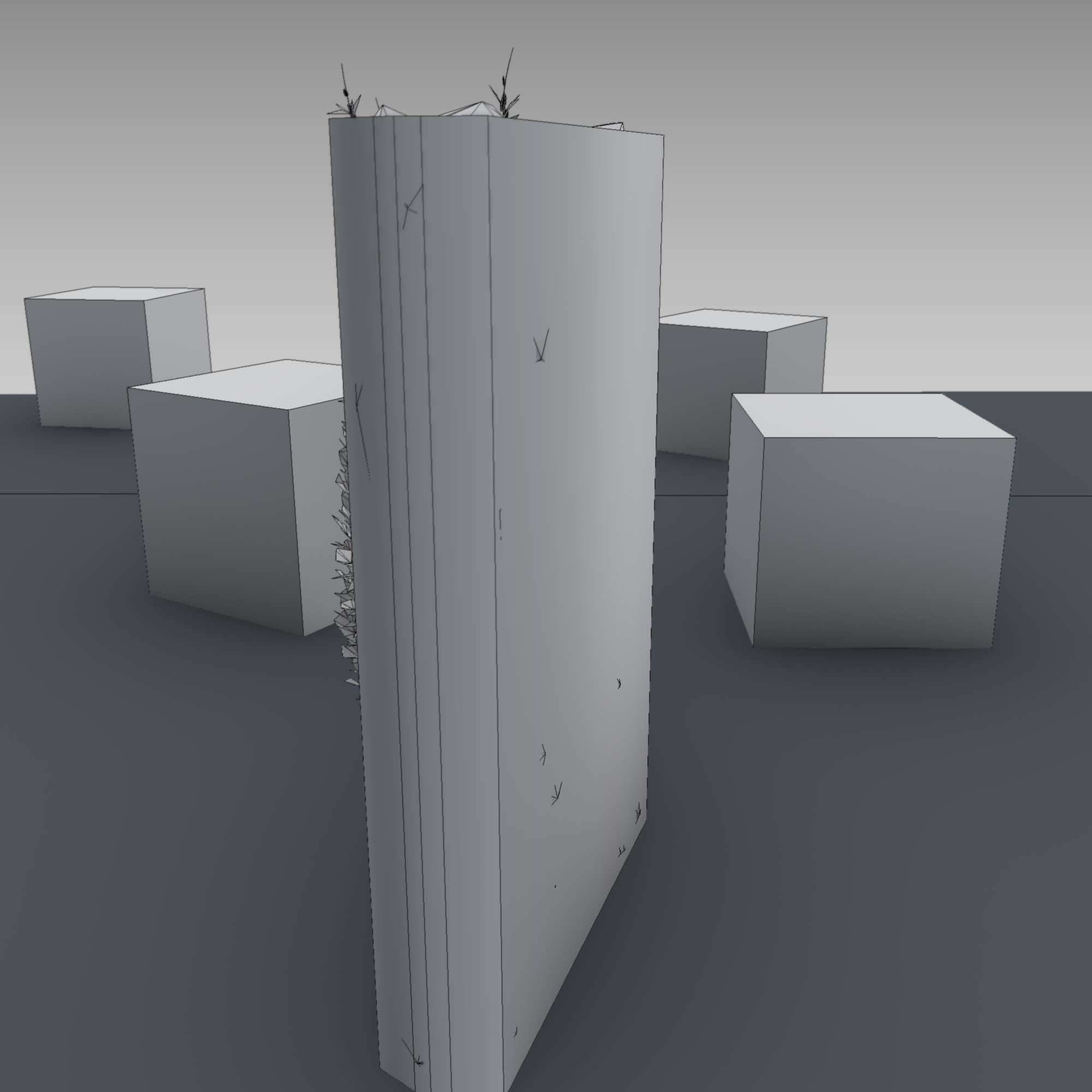 Wild Wine Vine - Autumn - on Gabion Wall - Version 2 Low-poly 3D model_20